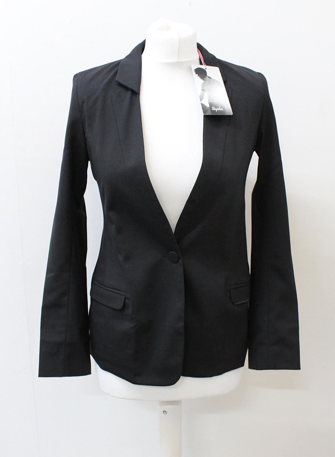 RAPHA Ladies Deconstructed Wool Blend Blazer Jacket Black XXS NEW RRP280