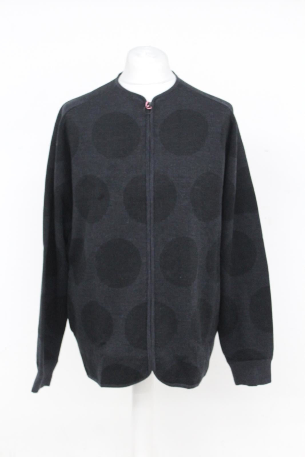 RAPHA Men's Dark Grey Double Knit Zip Up Dot Print Cycling Pullover XXL BNWT