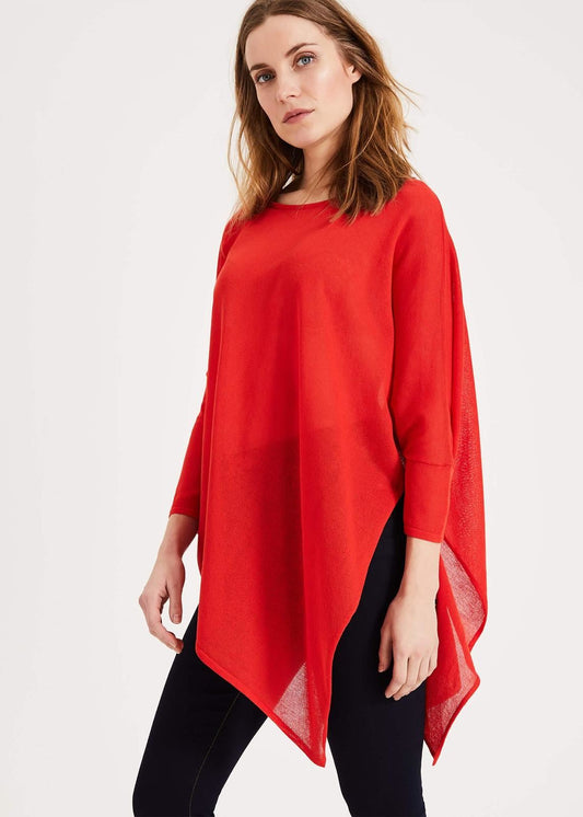 Phase Eight Melinda Sheer Knit 3/4 Sleeve Jumper Pullover Top Papaya XS RRP59