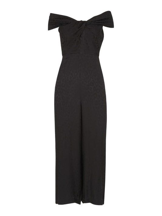 WHISTLES Ladies Black Sleeveless Animal Jacquard Jumpsuit UK16 RRP199 NEW