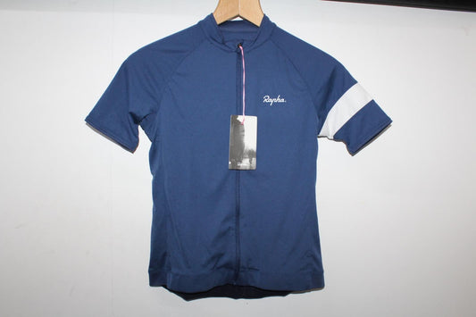 RAPHA Boy's Navy Blue Short Sleeve Cycling Core Jersey Size 13-14 Yrs. BNWT