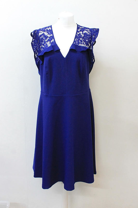 PHASE EIGHT Ladies Macie Lace Royal Blue Fit & Flare Dress UK16 BNWT RRP110