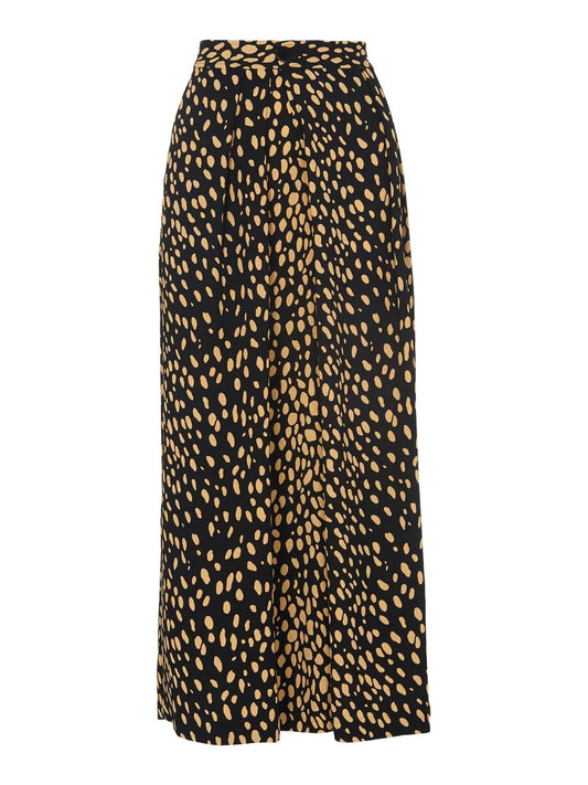 WHISTLES Ladies Black Multicolour Animal Print Wrap Trousers UK6 RRP129 BNWT