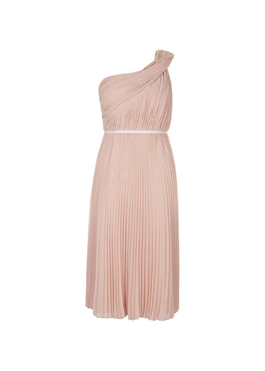 Hobbs Andrea Fit & Flare Dress Peach Pink Size UK12 RRP159