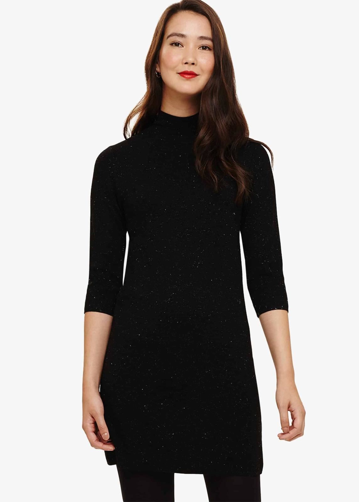 Phase Eight Shayla Sparkle Tunic A-Line Dress Black Size UK14 RRP89