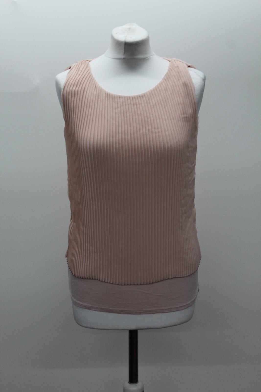 PHASE EIGHT Ladies Polly Pale Pink Pleated Sleeveless Top Size UK8 NEW RRP49