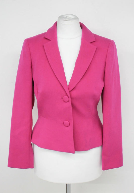 HOBBS Ladies Orchid Pink Button Fastening Collared Keara Jacket UK8 RRP159 NEW