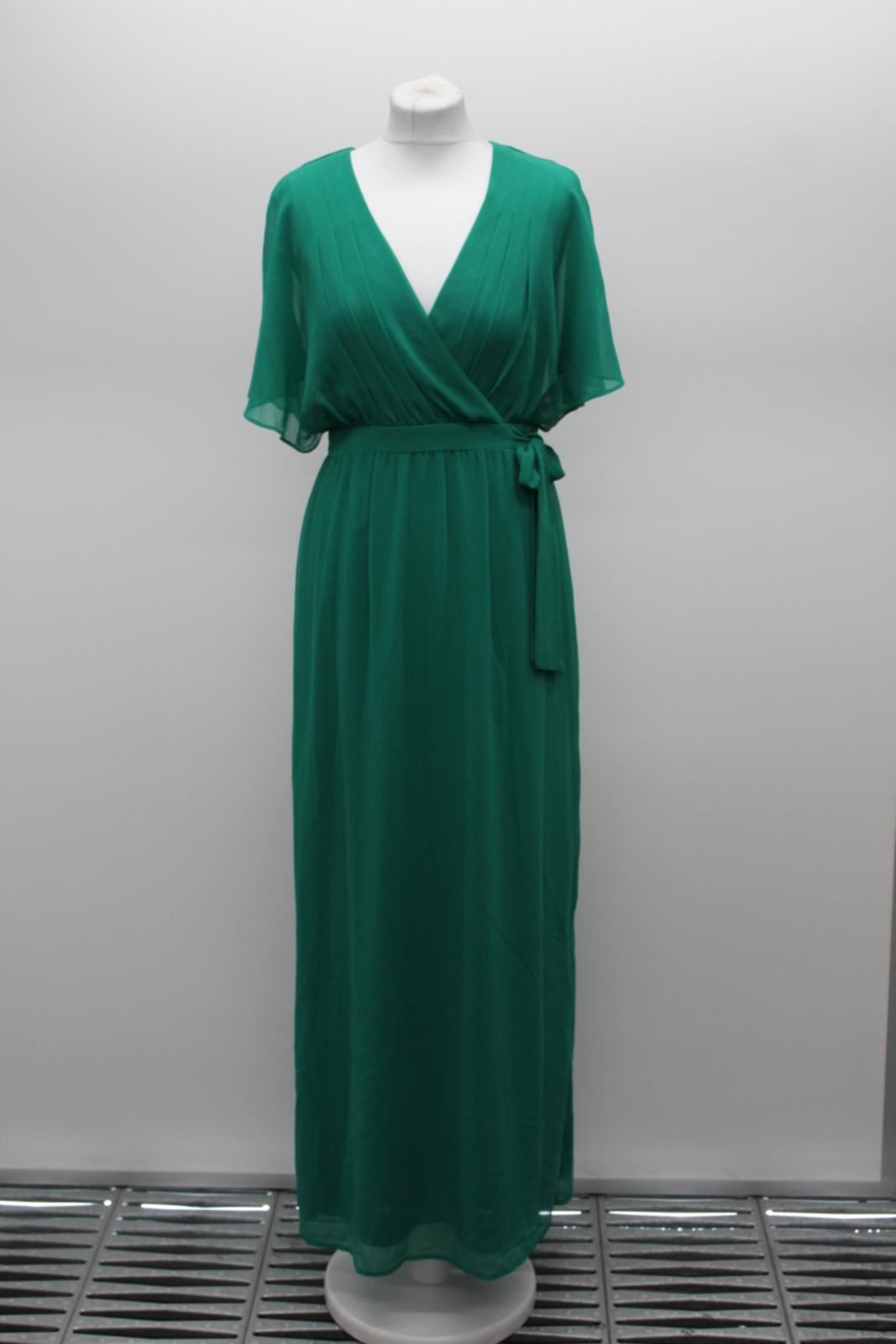 PHASE EIGHT Ladies Hyria Shamrock Green V Neck Short Sleeve Maxi Dress UK10 BNWT