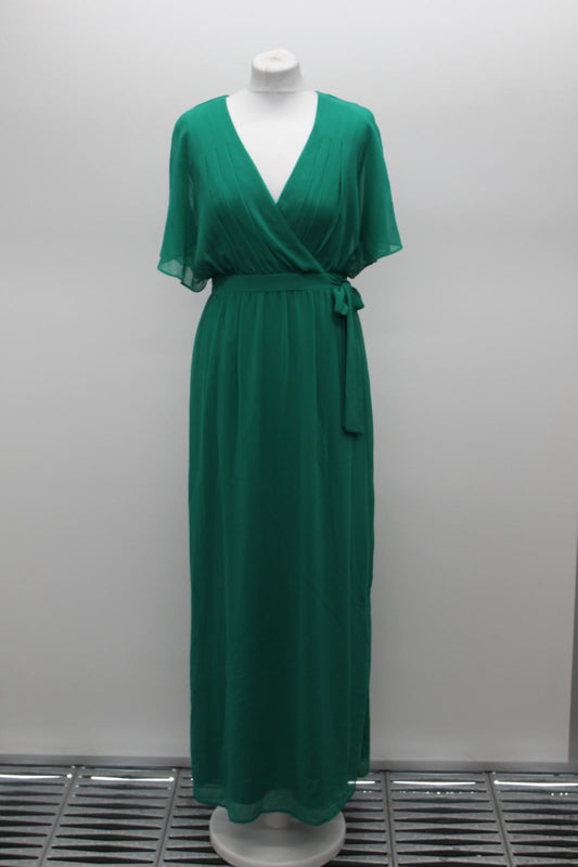 PHASE EIGHT Ladies Hyria Shamrock Green V Neck Short Sleeve Maxi Dress UK10 BNWT