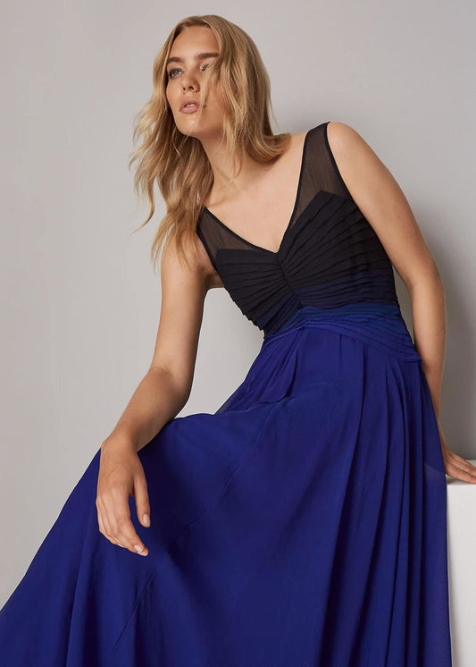 Phase Eight Elfie Ombre Maxi Maxi Dress Cobalt Size UK8 RRP325
