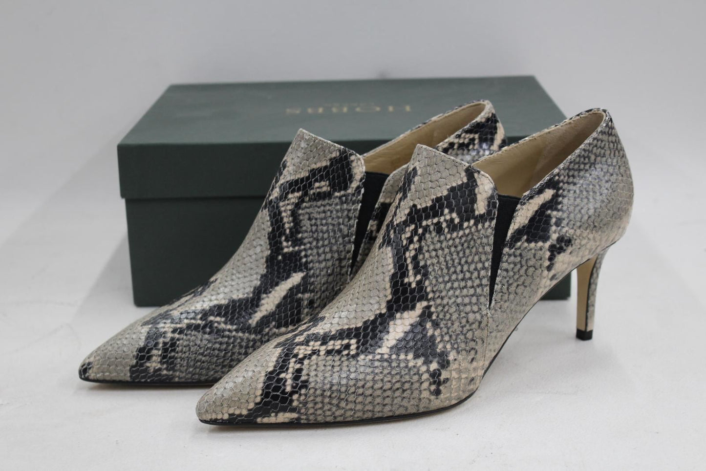 HOBBS Ladies Snakeskin High Heel Sadie Chelsea Shoe Boots RRP199 UK9 BNIB