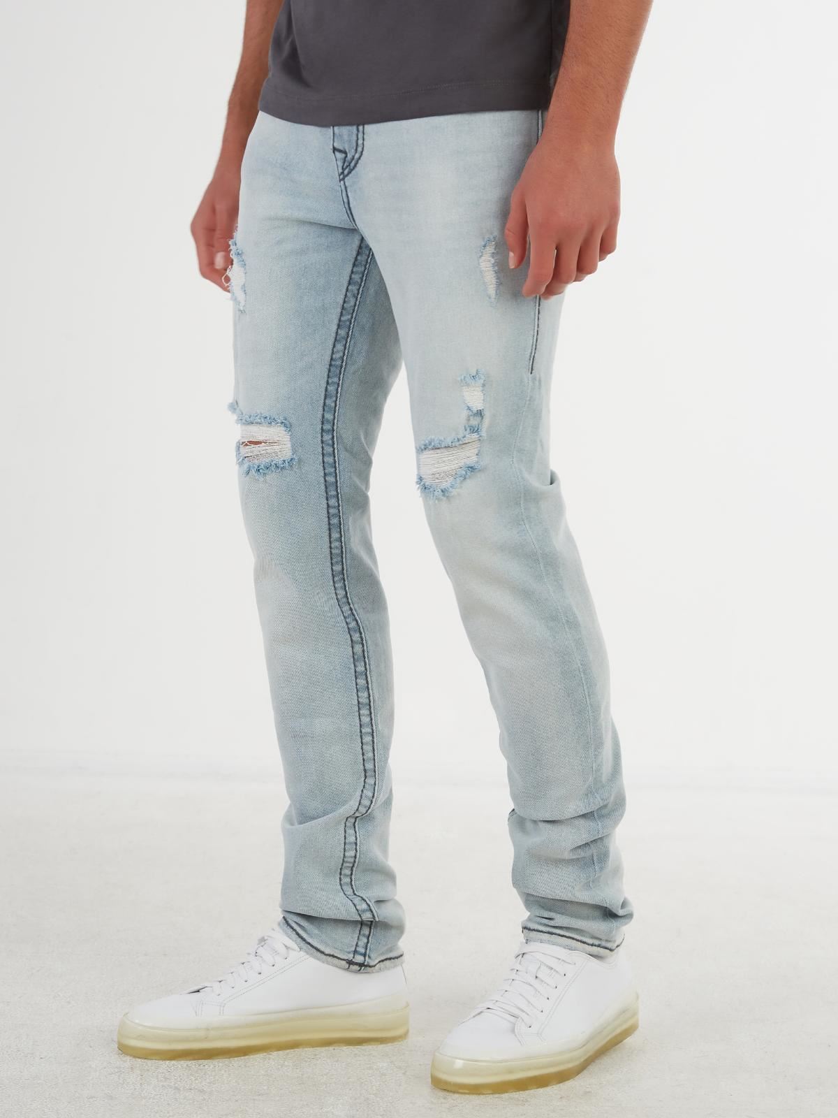 TRUE RELIGION Men's Light Blue Wash Rocco Big T Skinny Jeans W30 RRP229 BNWT
