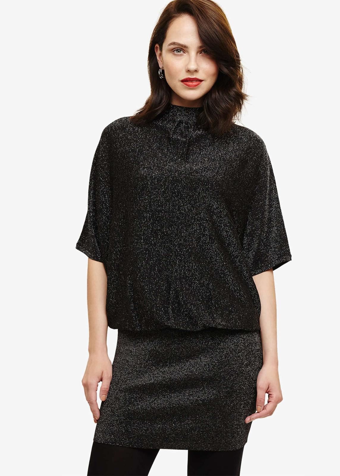 Phase Eight Becca Shimmer Tie Back Dress Black Size UK18 RRP95
