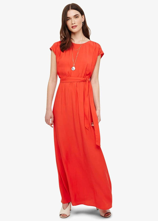 Phase Eight Heather Maxi Maxi Dress Tangerine Size UK8 RRP99