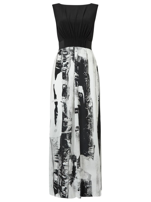 PHASE EIGHT Ladies Black/Multi Sleeveless Claireen Maxi Dress Size UK6 BNWT