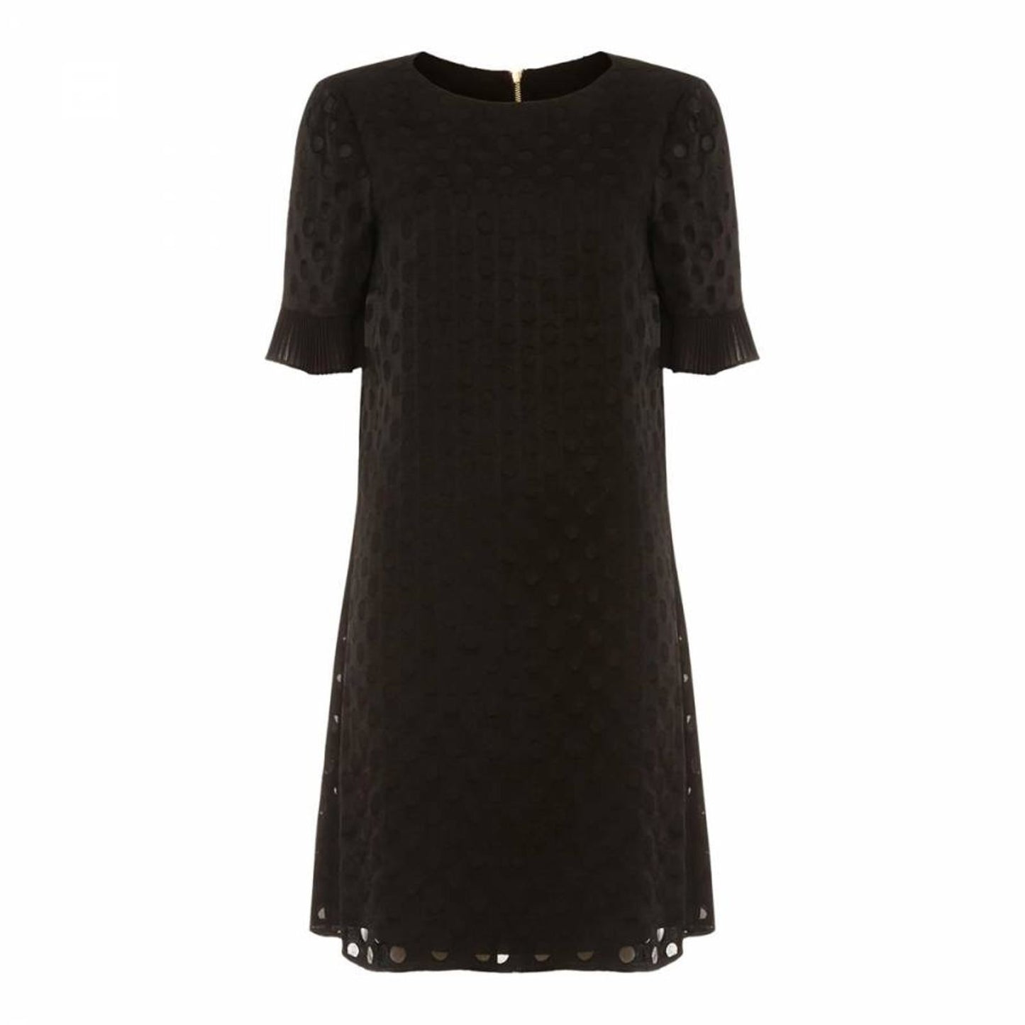PHASE EIGHT Ladies Black Andrea Short Sleeve Spotted Dress Size UK10 BNWT RRP89