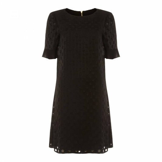 PHASE EIGHT Ladies Black Andrea Short Sleeve Spotted Dress Size UK10 BNWT RRP89