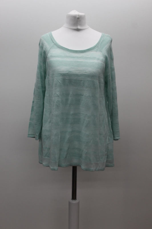 HOBBS Ladies Savina Light Blue Scoop Neck Long Sleeve Sweater Size S BNWT RRP69