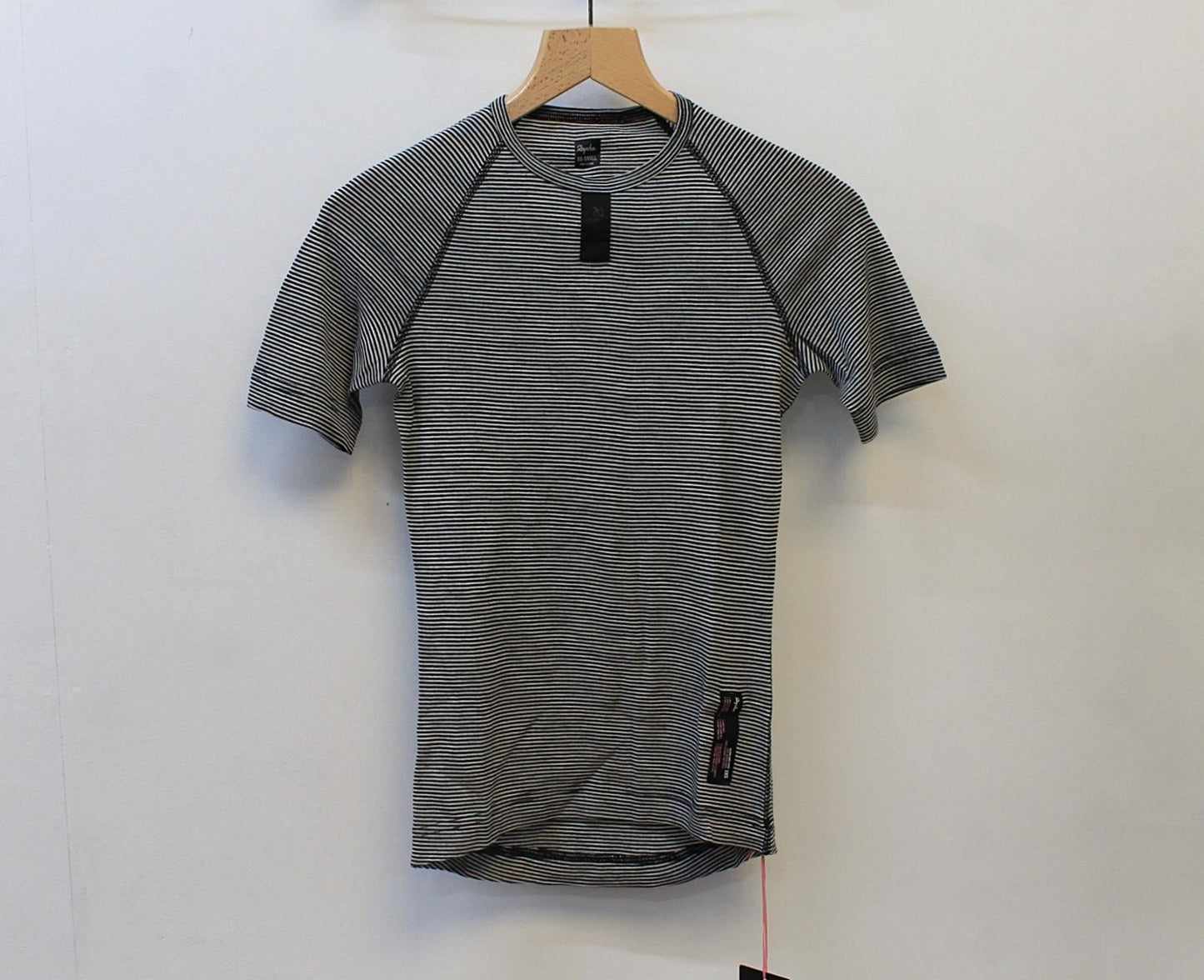 RAPHA Men's Black White Merino Wool Short Sleeve Cycling Base Layer XXS BNWT
