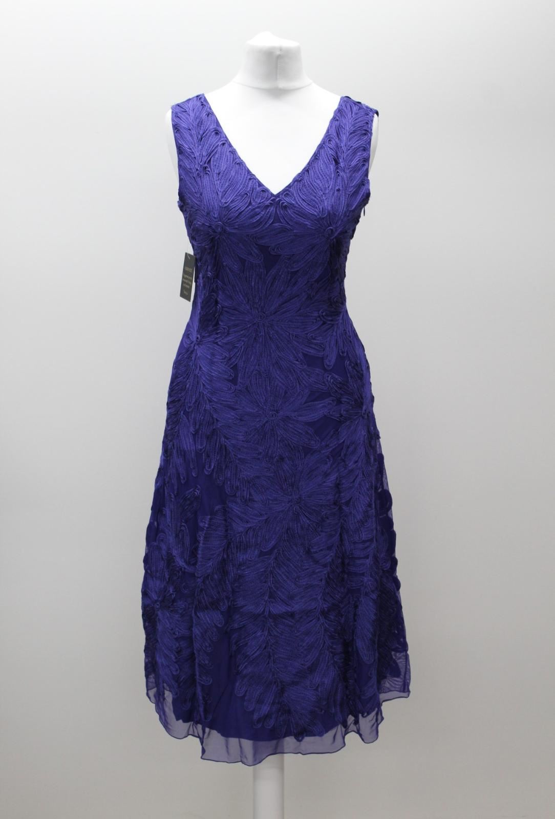 PHASE EIGHT Ladies Denise Deep Violet Purple V Neck Dress Size UK6 BNWT RRP199