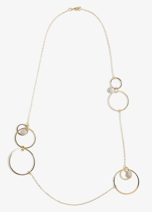 Phase Eight Darcey Ball and Link Necklace Gold RRP29