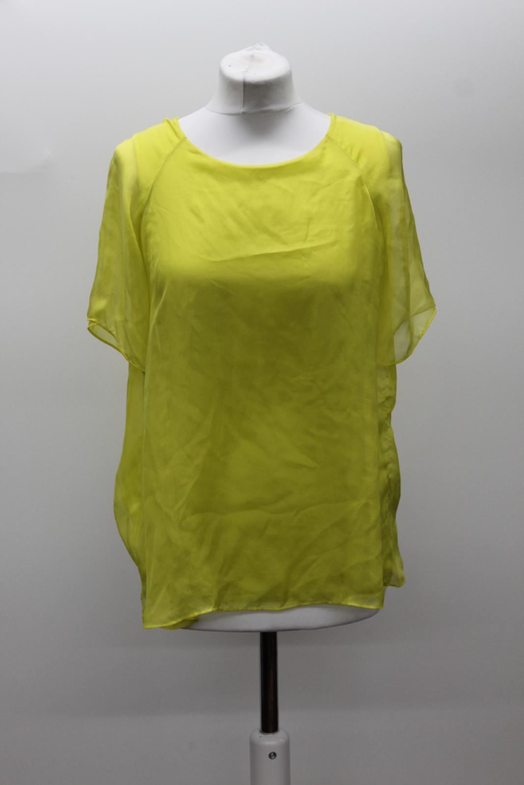 PHASE EIGHT Ladies Eden Pineapple Yellow Silk Short Sleeve Blouse UK8 BNWT RRP75