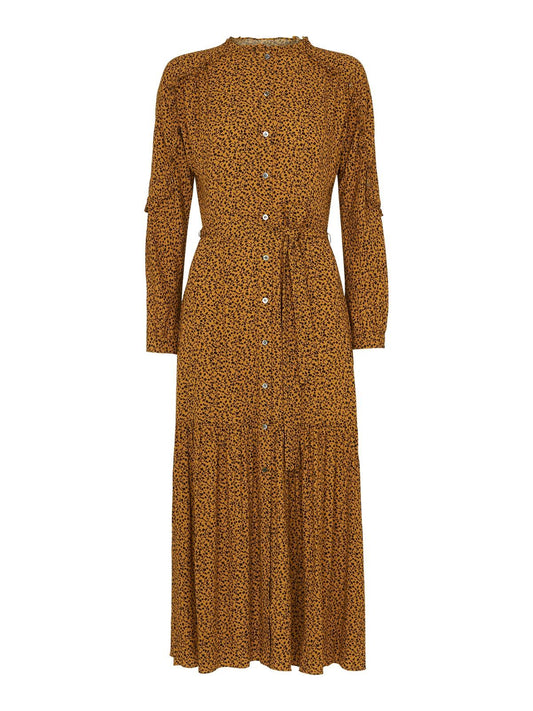WHISTLES Renee Autumn Floral Dress Yellow Multi Long Sleeved UK4 BNWT RRP169
