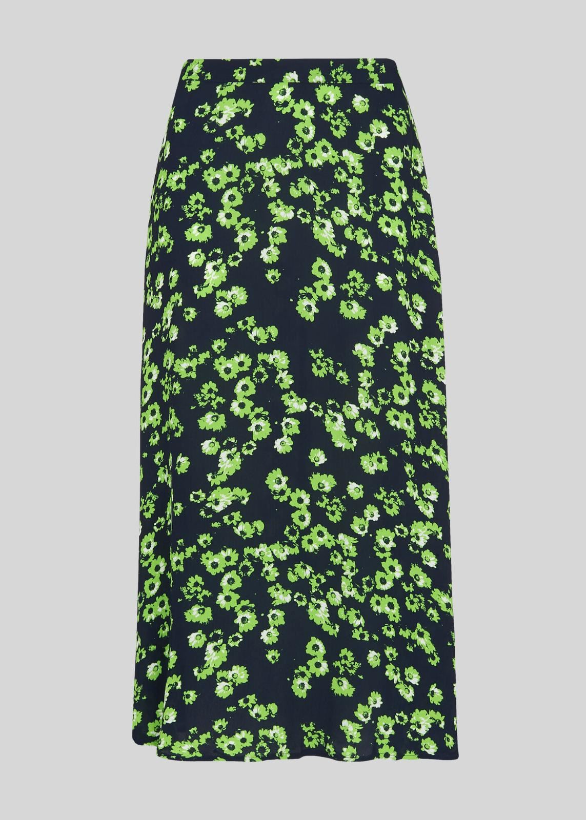 WHISTLES Ladies Navy/Multi Midi Length Digital Daisy Print Skirt RRP119 UK6 NEW