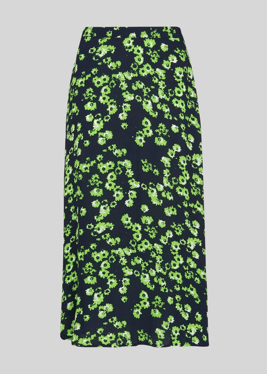 WHISTLES Ladies Navy/Multi Midi Length Digital Daisy Print Skirt RRP119 UK6 NEW