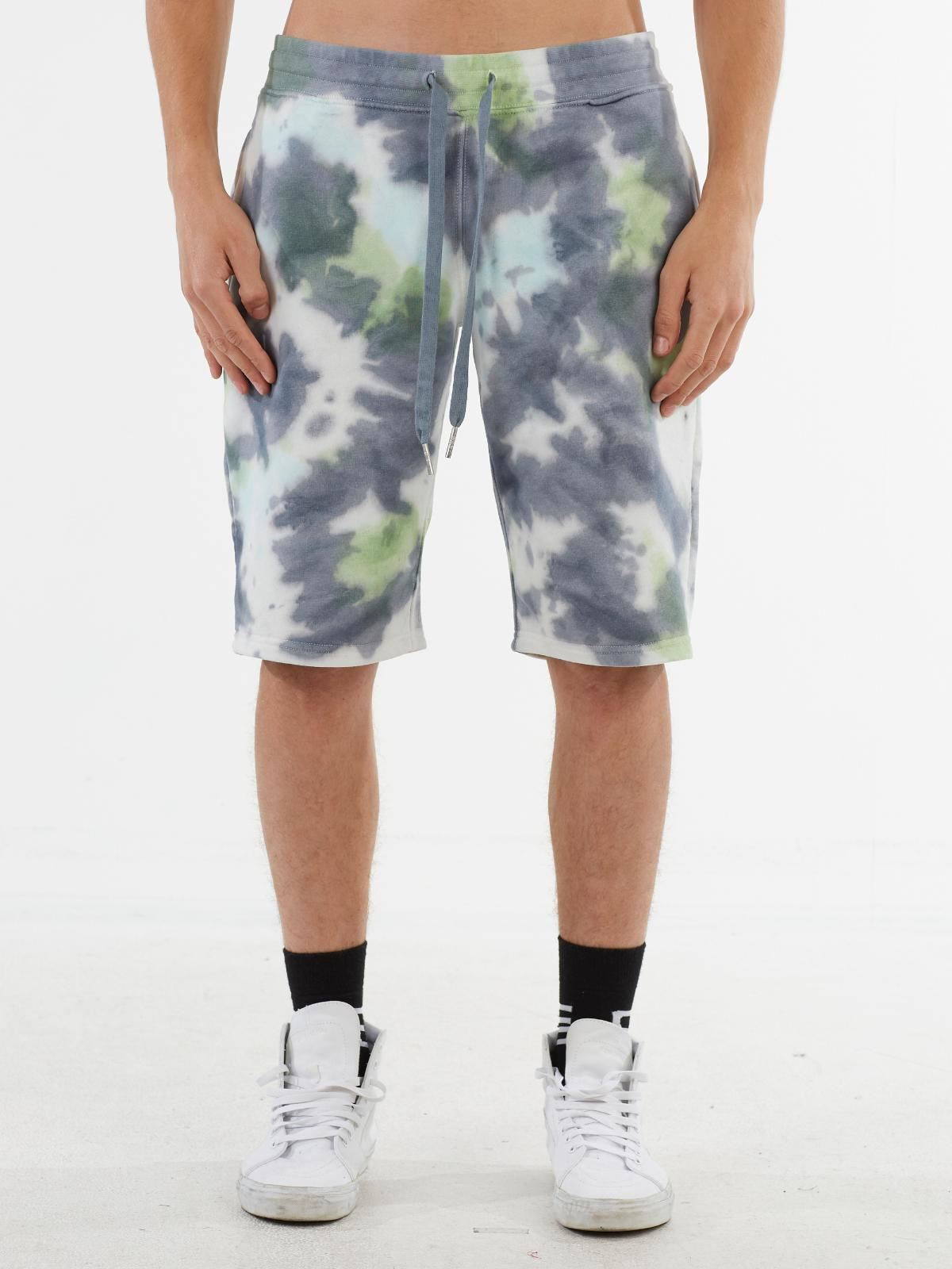 TRUE RELIGION Men's Castle Rock Grey Tie-Dye Batik Active Shorts S RRP 109 BNWT