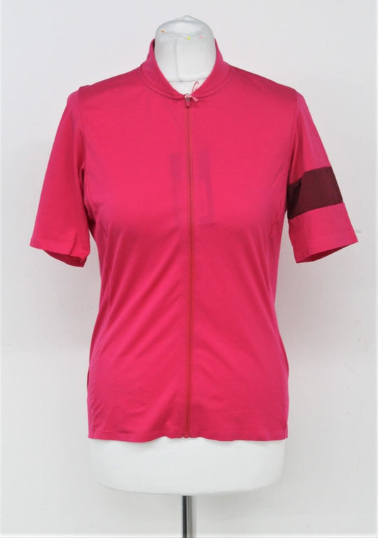 RAPHA Ladies Pink Short Sleeve Zip Front Classic Flyweight Cycling Jersey L BNWT