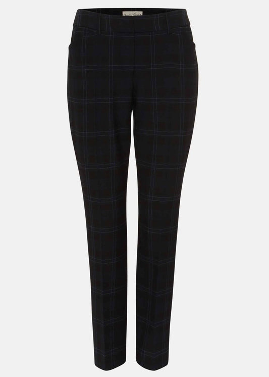 PHASE EIGHT Ladies Navy Blue/Multicolour Alice Check Trousers UK12 RRP79 BNWT