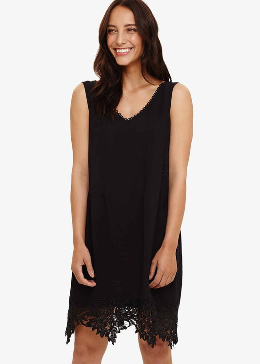 Phase Eight Prim Lace Shift Knee Length Dress Black Size UK10 RRP89