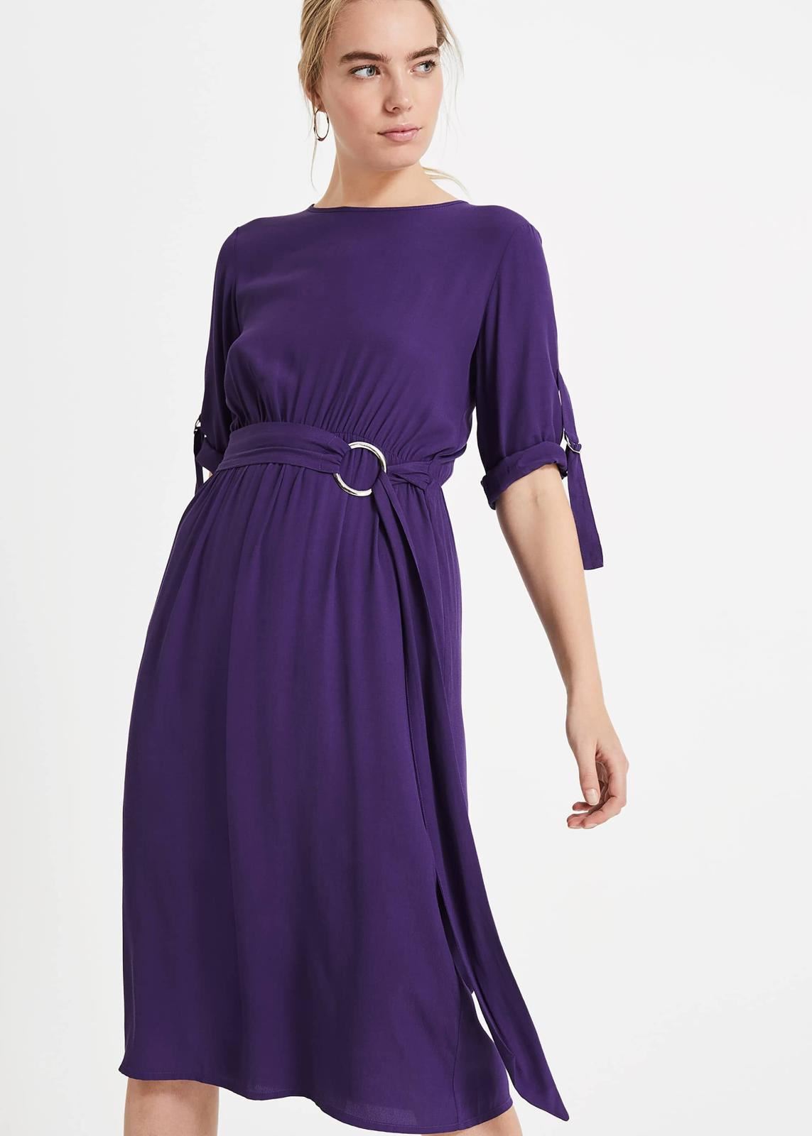 Phase Eight Rachael Midi Fit & Flare Dress Purple Size UK10 RRP89