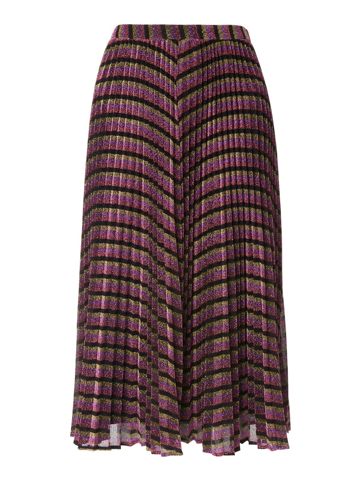 WHISTLES Ladies Stripe Sparkle Pleated Midi Skirt Multicolour UK6 BNWT RRP145