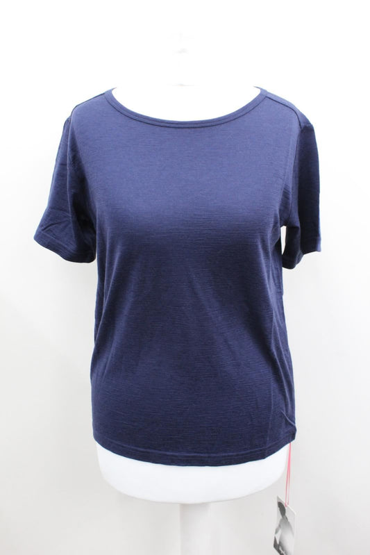 RAPHA Ladies Navy Short Sleeve Merino Reflective Cycling T-Shirt XXS BNWT
