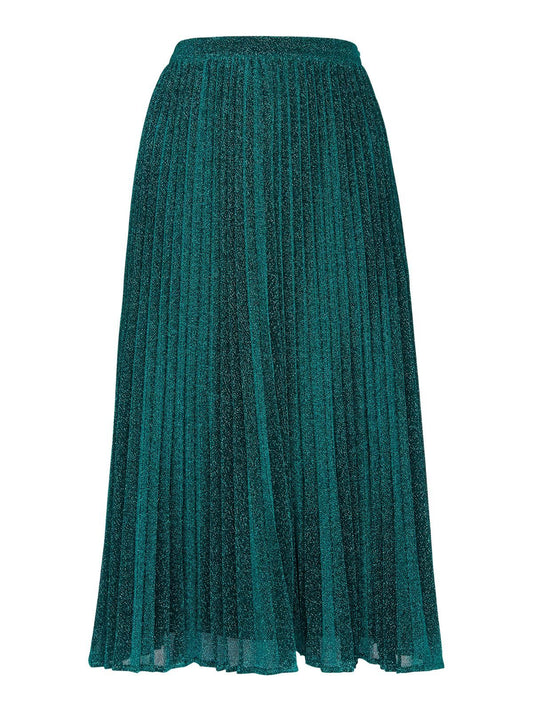 WHISTLES Ladies Sparkle Pleated Midi Skirt Green UK6 BNWT RRP139