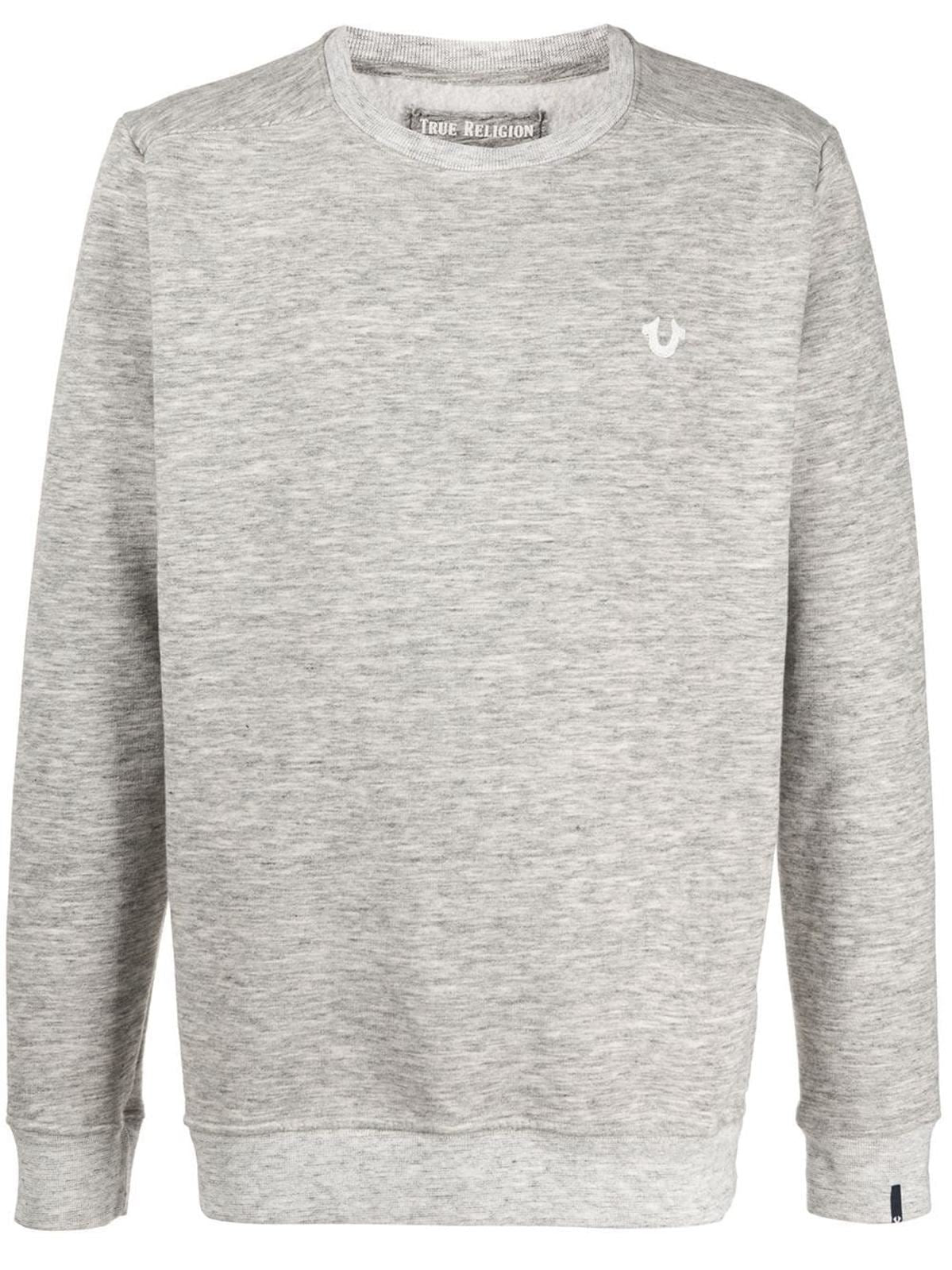 TRUE RELIGION Men's Dark Marl Active Crew Neck Sweatshirt Size XS RRP129 NEW