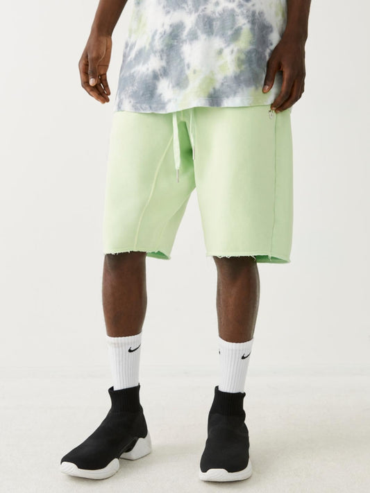 TRUE RELIGION Men's Mint Green Cotton Stretch Active Sweat Shorts M RRP109 BNWT