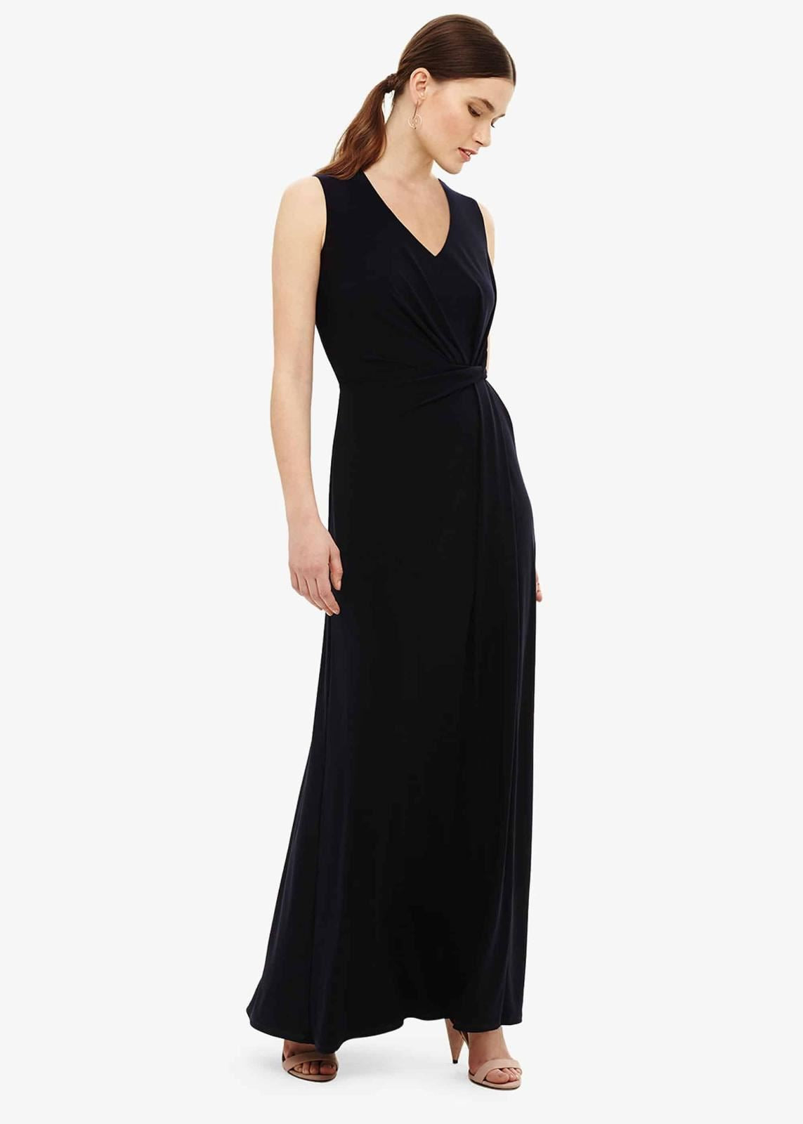 Phase Eight Carrie Jersey Maxi Maxi Dress Navy Size UK10 RRP110