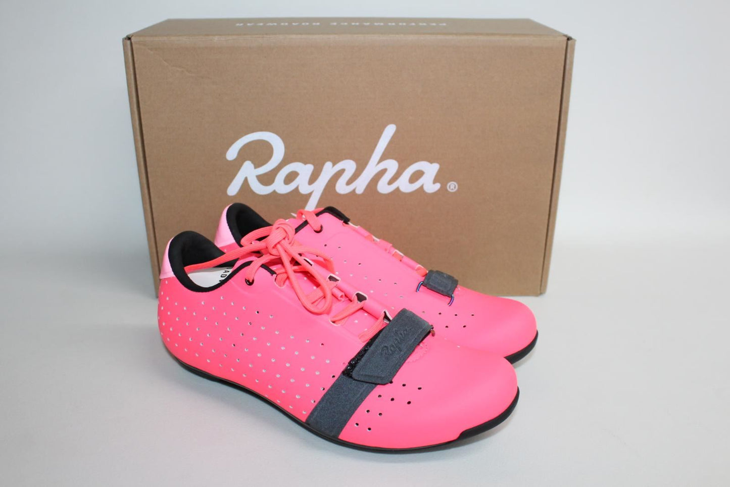RAPHA Ladies Pink High Vis Cycling Strap Fastened Classic Shoes EU36 UK3 BNWT