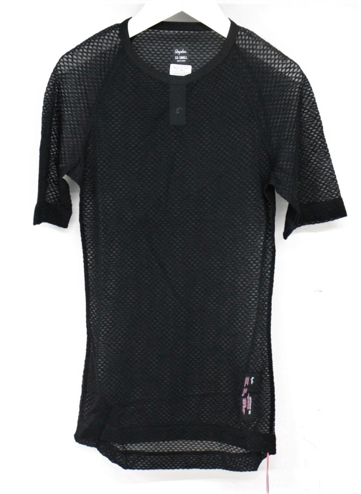 RAPHA Men's Black Short Sleeve Merino Mesh Cycling Base Layer XXS RRP50 BNWT