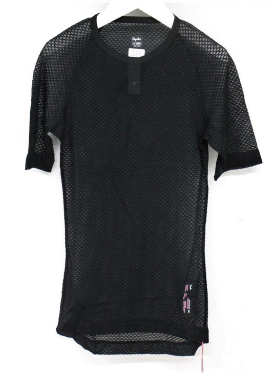 RAPHA Men's Black Short Sleeve Merino Mesh Cycling Base Layer XXS RRP50 BNWT
