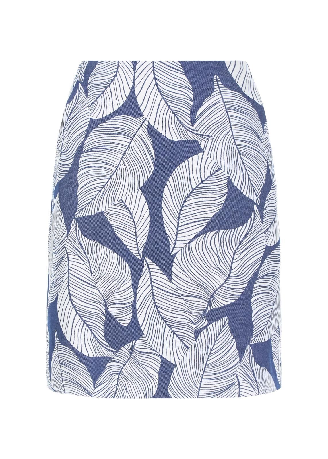 Hobbs Loretta Pencil Skirt Navy White Size UK16 RRP89