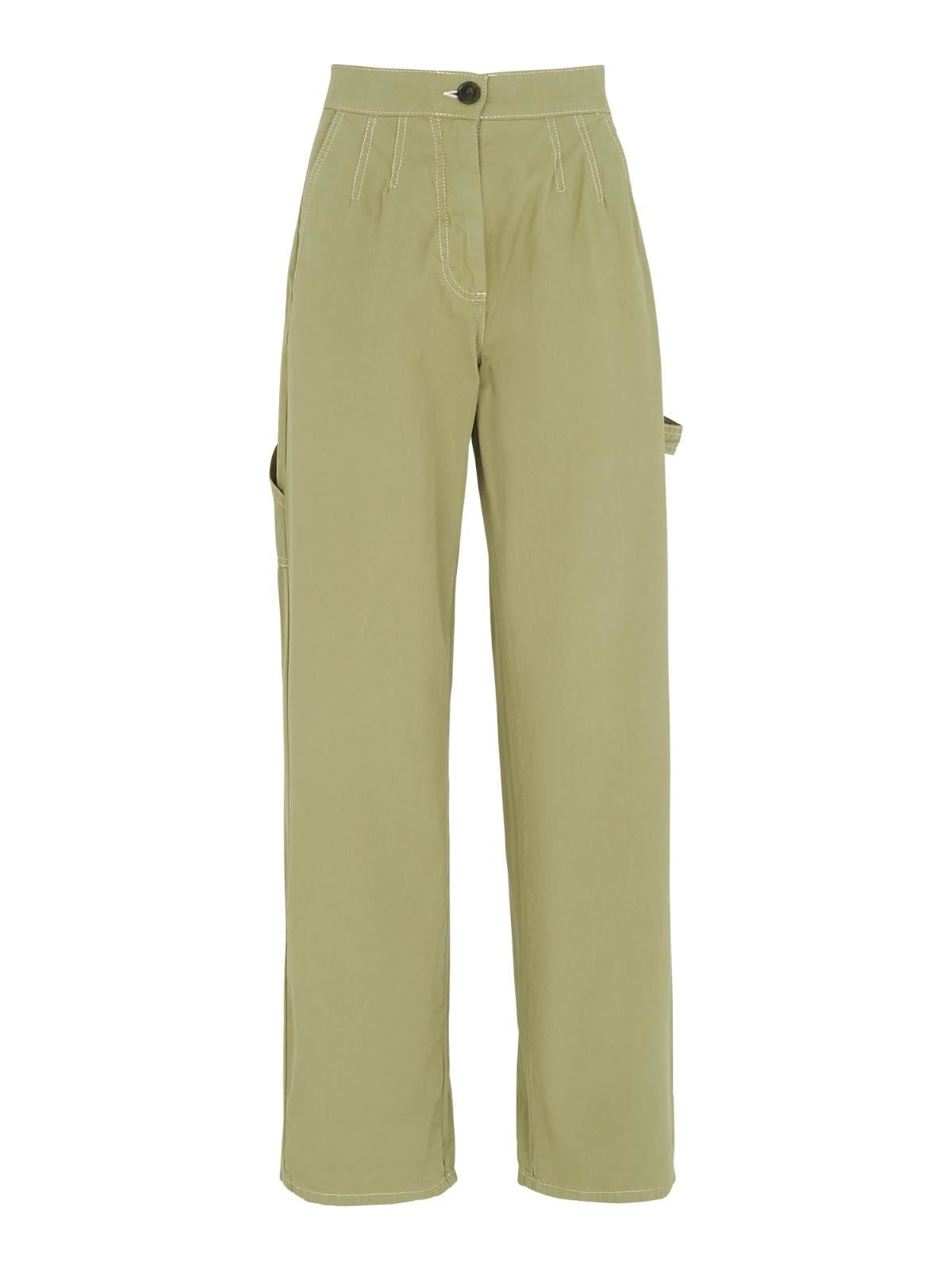 WHISTLES Ladies Pale Green Cotton Cameron Casual Trousers UK4 RRP99 BNWT