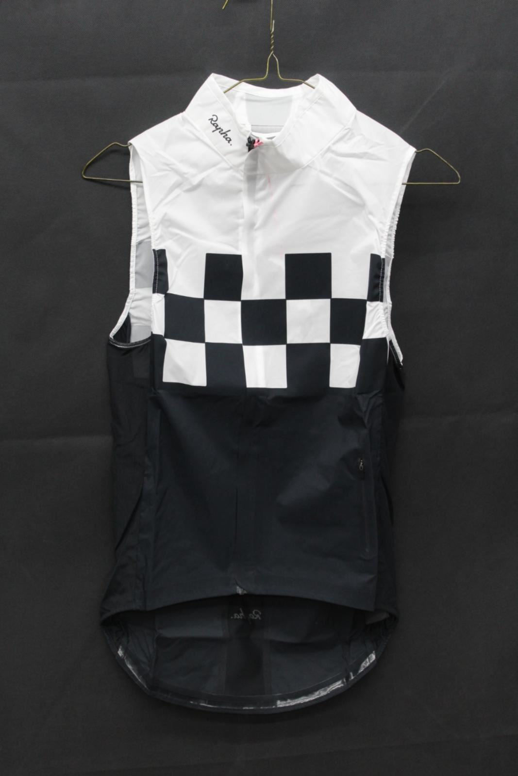 RAPHA Men's White Black Check Print Classic Wind Cycling Gilet Size XS BNWT