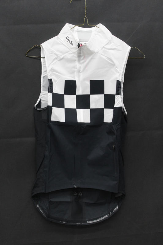 RAPHA Men's White Black Check Print Classic Wind Cycling Gilet Size XS BNWT