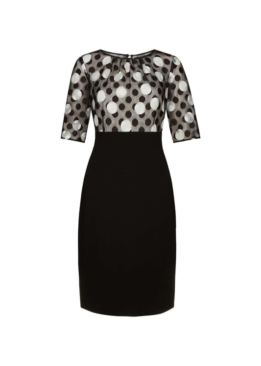 Hobbs Willow Pencil Dress Ivory Black Size UK6 RRP179