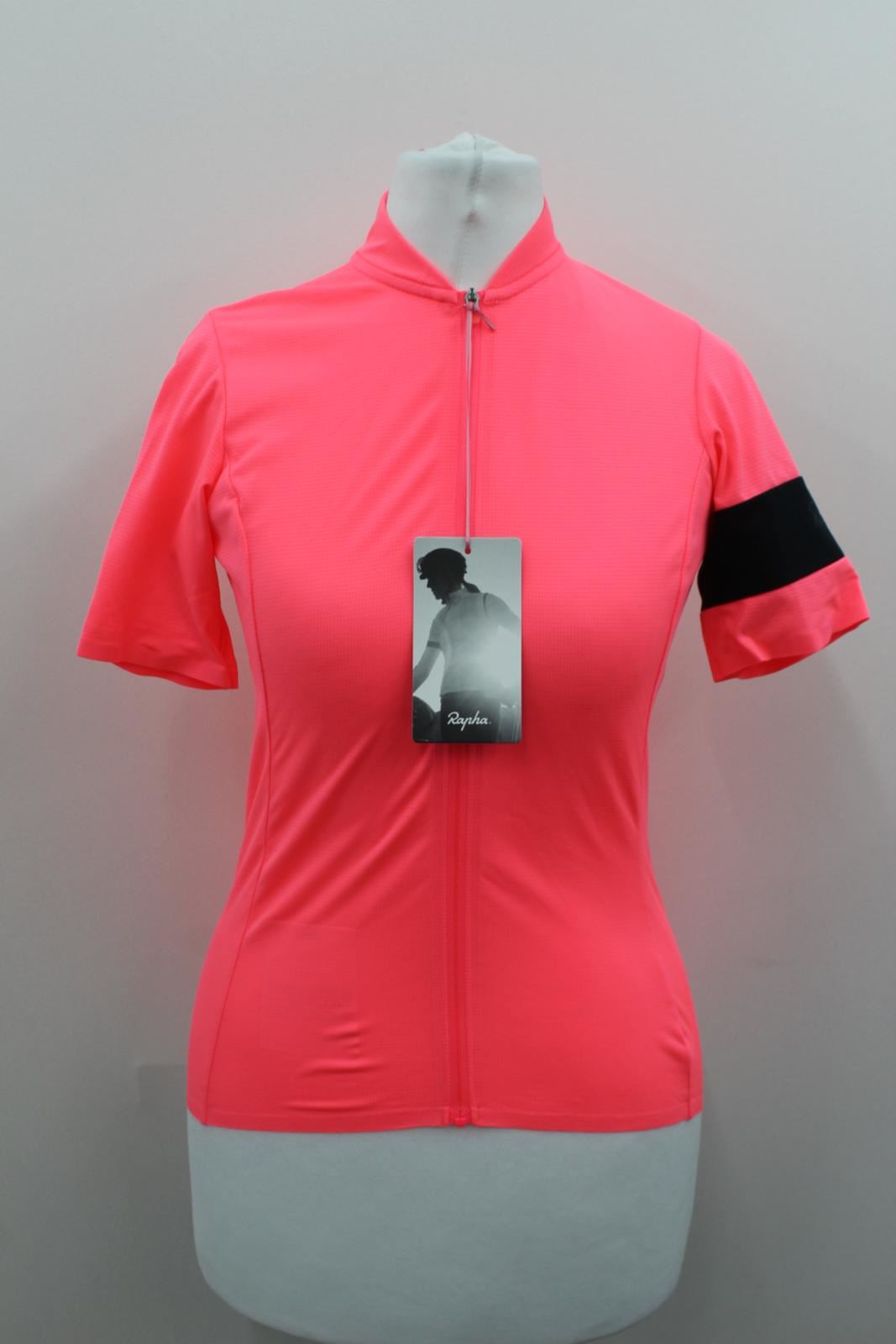 RAPHA Ladies Hi-Vis Pink Short Sleeves Classic Flyweight Cycling Jersey XXS BNWT