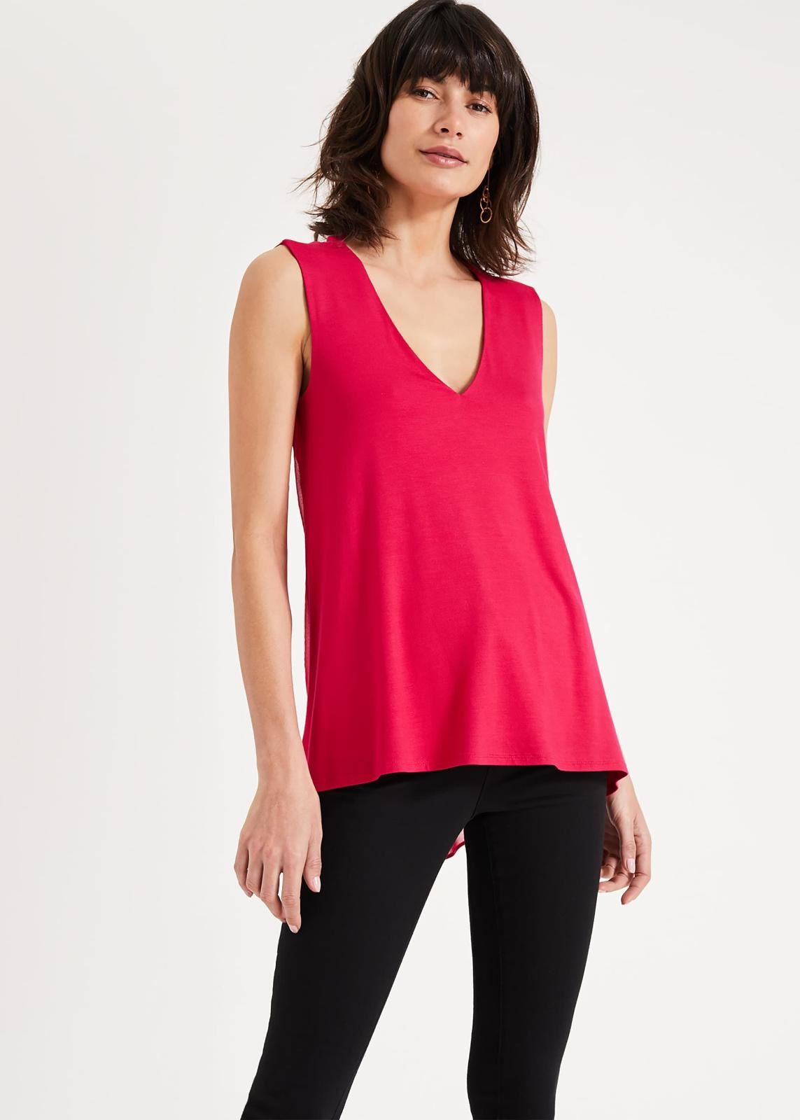Phase Eight Haya Cowl Back Sleeveless Top Fuchsia Size UK10 RRP49